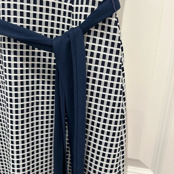Vintage navy and white checked dress - polyester size 2 in modern sizing - Picture 9 of 9